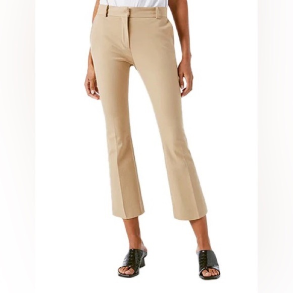 FRAME Le Crop Mini Boot Tan Trousers - Picture 2 of 13